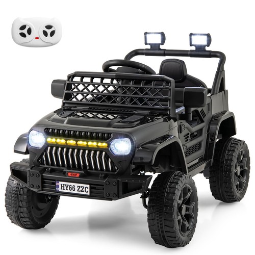 12v kids ride truck black - ride, on